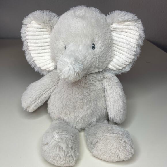 Carters Gray Elephant Plush Ribbed Ears 10” Stuffed Animal Baby Lovey #67600 - Picture 1 of 10